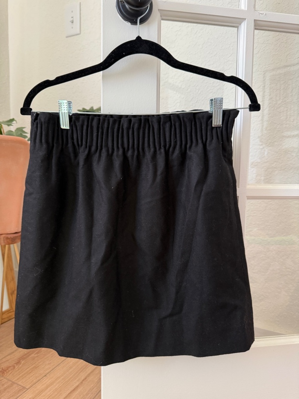 J. Crew Black Mini Skirt with Elastic Waist